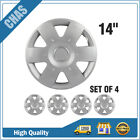 14" Set of 4 Silver Universal Wheel Covers Snap On Hub Caps Fits R14 Tire & Rim