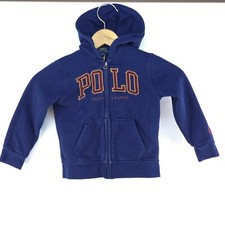Polo Ralph Lauren Hooded Jacket Toddler 4T Full Zip Spellout Embroidered Preppy