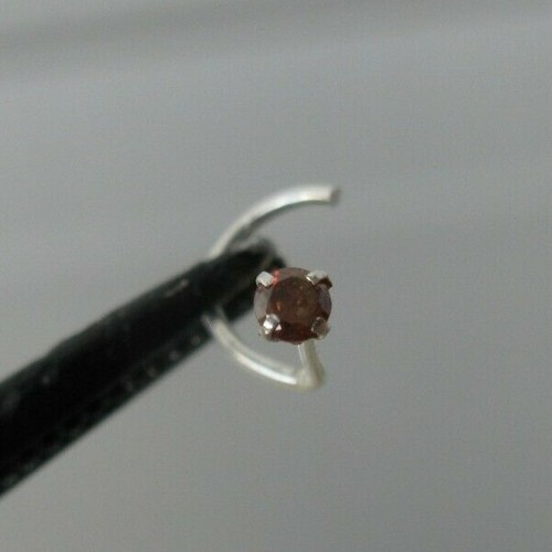 2.0mm 100% REAL NATURAL RED DIAMOND NOSE SCREW, w/CERTIFICATE OF AUTHENTICITY - Picture 7 of 8