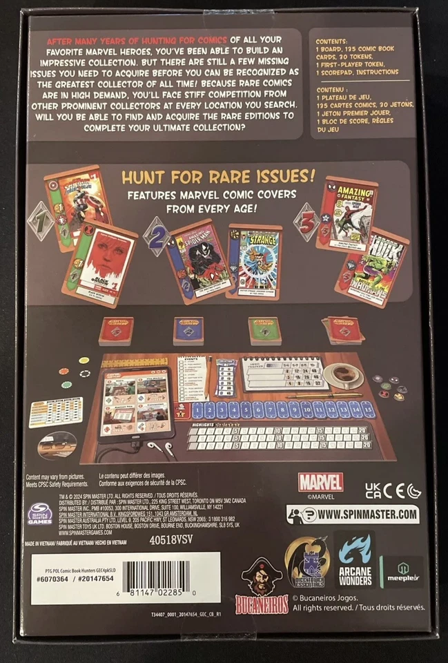 Marvel Comic Hunters Board Game BRAND NEW Sought After Game In ENGLISH In Stock - Image 2 of 2
