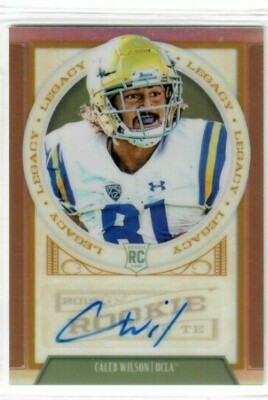 CALEB WILSON 2019 Panini Legacy FUTURES AUTO BRONZE ROOKIE AUTO 29/35 ...