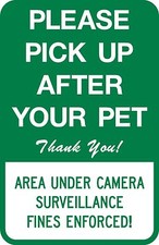 12x18 DOG WASTE SIGN PICK UP
