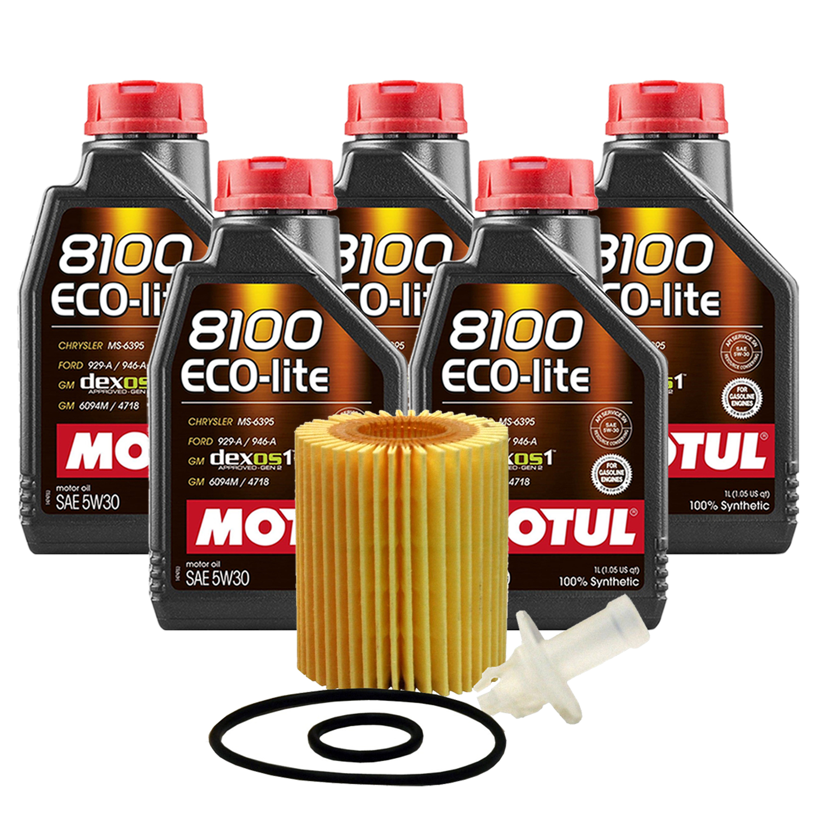 5L Motul 8100 ECO-LITE 5W30 Wix Filter Motor Oil Change Kit API SP-RC