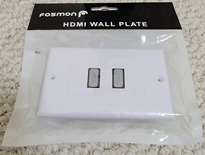 Fosmon Dual Port Gold Plated HDMI with Ethernet Wall Plate Face Cover for HDTV