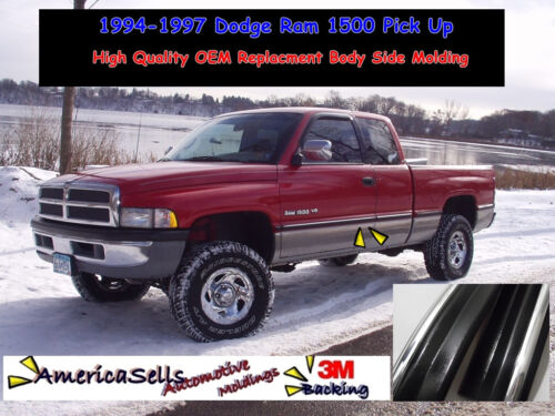 1994-1997 DODGE RAM 1500 2500 3500 FACTORY BODY SIDE MOLDING FACTORY STYLE - Picture 1 of 3
