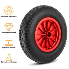 16" Flat Free Solid Tires Wheels 4.80/4.00-8" for Garden Cart Hand Truck US