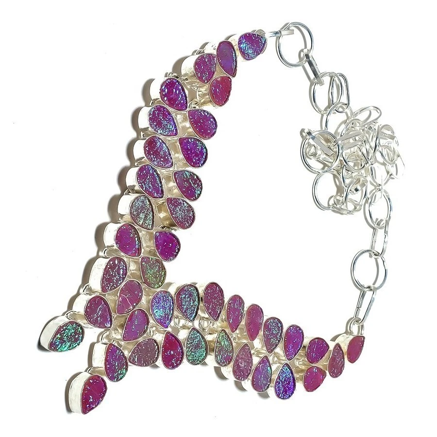 Australian Triplet Opal Gemstone 925 Sterling Silver Handmade Jewelry Necklace - Image 2 of 4