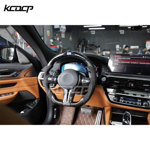 Alcantara Carbon Fiber Steering Wheel for BMW F30 F10 M2 M3 M4 M5 M6 F31 F32 LED - Picture 3 of 7