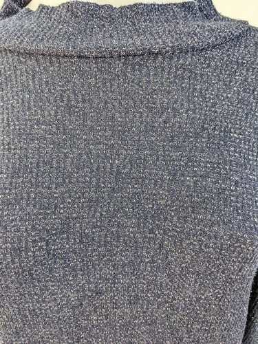 Rachel Pally Size Large Metallic Rib Ada Maternity Sweater Gray Puff Sleeves - 第 3/9 張圖片