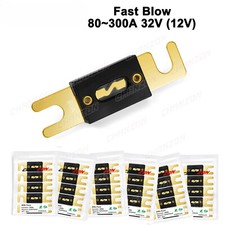Gold Plated ANL Bolt Auto Fuses 80-300 Amp A 80-300A 5V-32V Bolt-on Audio Fusees