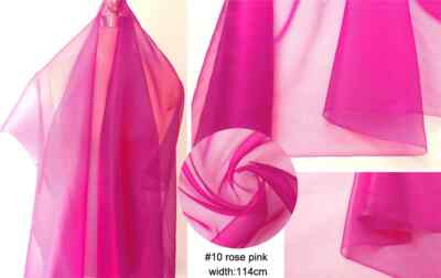 45'' / 55'' Wide Sold By Meter Stiff Wedding Gauze Natural Silk Organza Fabric