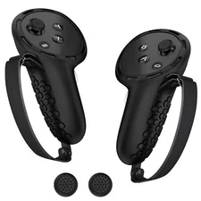 Dobewingdelou Controller Grip Cover for Quest 3 Accessories Silicone Black 