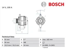 Generator Bosch 0986042740 for Opel Signum
