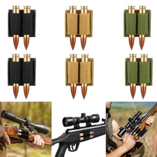 2PCS 2 Round Bullet Holder for Rifle Ammo Holder Bullet Keeper with Hook & Loop