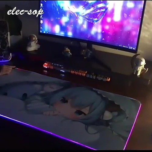 Hatsune Miku Large Gaming Mouse Pad Desk Mat Keyboard mousemat Anime Waifu Gamer - Video 1 of 1