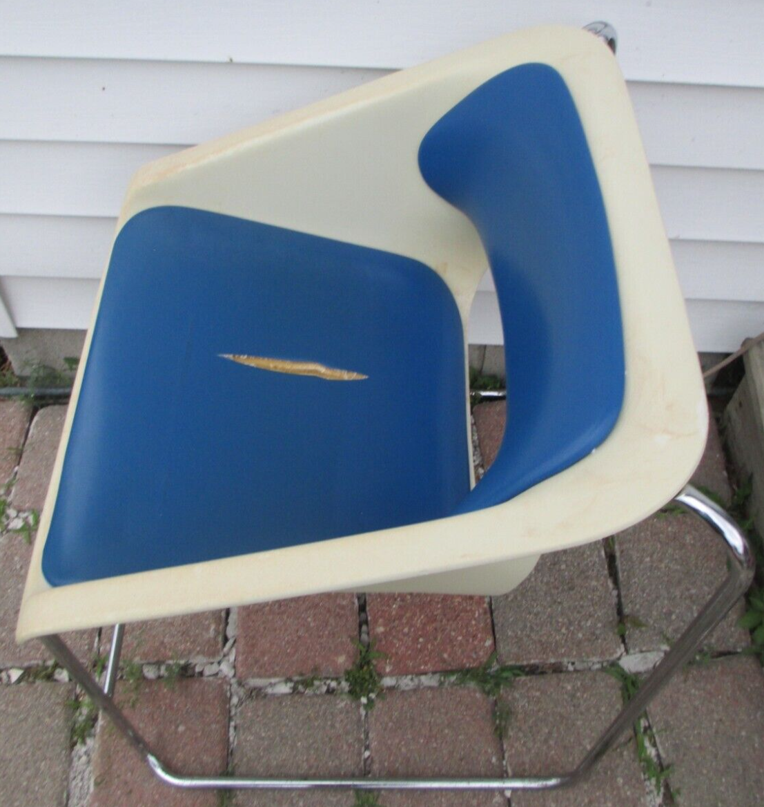 Lotus Chair in White and Blue by Paul Boulva for Artopex | eBay Lotus Chair in White and Blue by Paul Boulva for Artopex | eBay