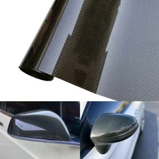 Ultra Gloss PET Liner Black Carbon Fiber Wrap Vinyl Air Release Self Adhesive