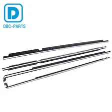 4x Outer Window Weatherstrip Sweep Molded Trim for 1995-2002 Toyota Corolla