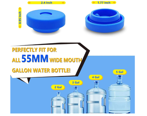3 Pack Reusable 5 Gallon Water Jug Caps, Leak Proof Bottle Lids (55mm) NEW - Picture 3 of 7