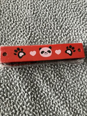 Mundharmonika 16 Loch Kinder Jungen Mädchen Musikinstrument für Kinder Holz UK rot