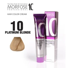 MORFOSE 10 HAIR COLOR CREAM 10 PLATINIUM BLONDE 3.38OZ M1035OZ10