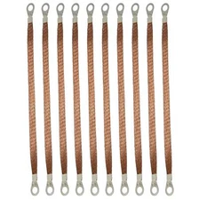 10pcs 300mm Braided Ground Strap Automotive Engine Copper Ground Strap Wire w...