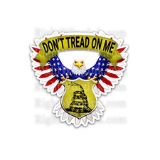 Dont Tread On Me Stickers Gadsden Flag Bald Eagle Decal Sticker 3m-2pk
