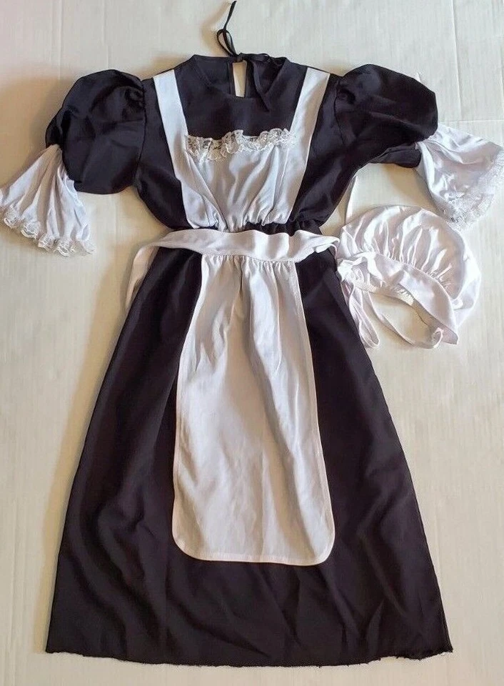 Niñas 8-10 Mediano Peregrina Niña Vestido Colonial Halloween/Acción de Gracias Disfraz RG Foto 3 de 4