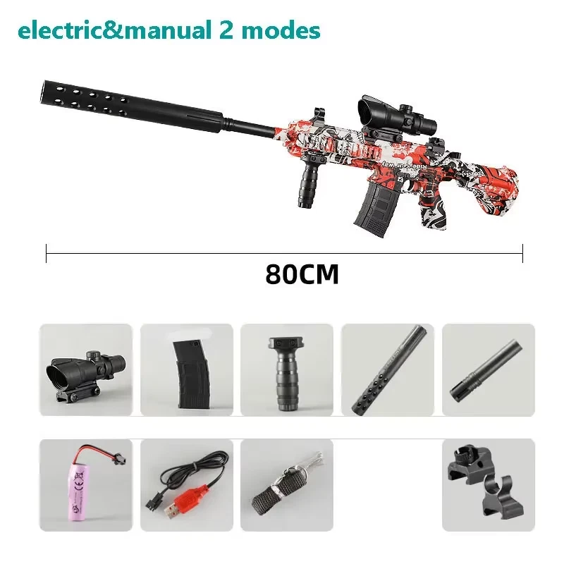 M416 Hydrogel Pistolen elektrische manuelle 2 Modi Gewehr Scharfschützen - Bild 3 von 4