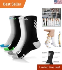 Large-X-Large Compression Crew Socks - Recovery & Support for Active Lifestyles