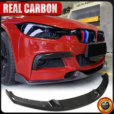For 2012-2018 BMW F30 F31 M Sport Real Carbon Fiber Front Bumper Lip Splitter