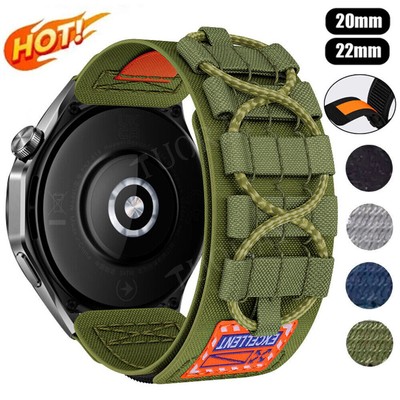20/22mm Nylon Armband für Samsung Galaxy Watch 7 6 5 4 3 42 46 40 44 Active 2 S3