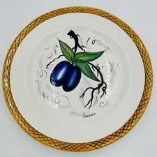 Bella Casa Fruta by Ganz Plum Motif 11" Dinner Plate Valerio