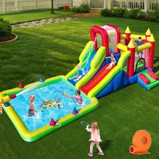 Umbalir 10-in-1 Inflatable Water Park - Giant Bounce House with 2 Water Slide...