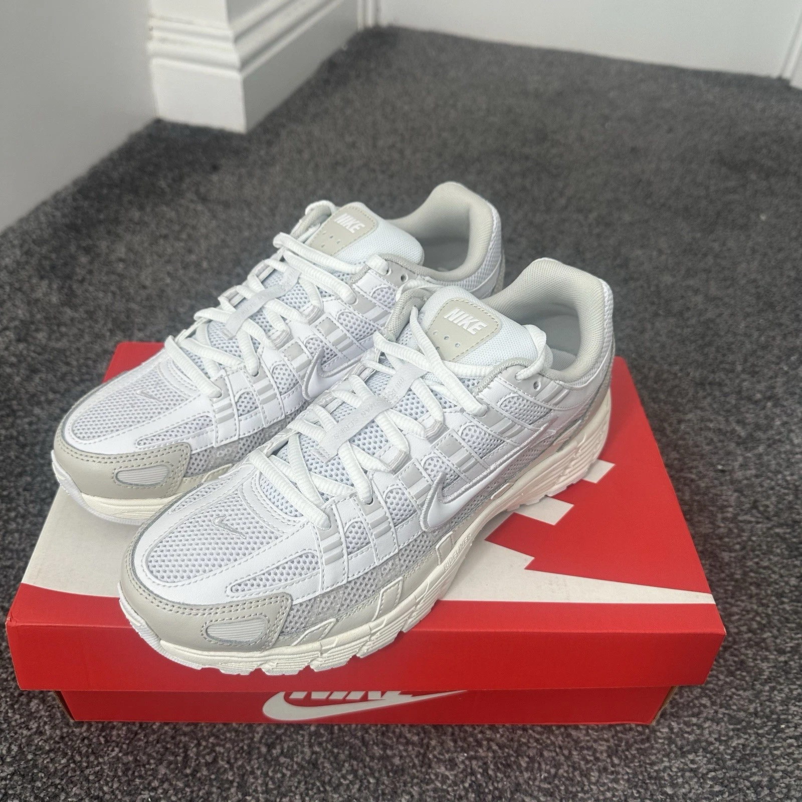 Nike P 6000 White Sail Vast Grey Sneakers taglia UK 7
