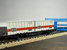 HO Märklin 4664 DB Double Container Wagon Flat Car w/box T-45