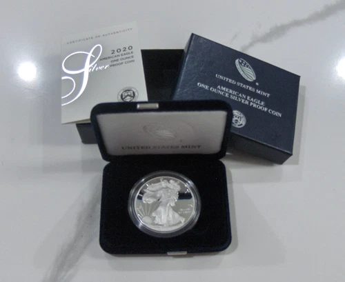 2020 W American Eagle One Ounce Silver Proof Coin w/OGP & COA * Free shipping!
