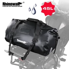 Rhinowalk Waterproof Motorcycle Tail Bag 45L Saddle Luggage Back Sear Pack Black