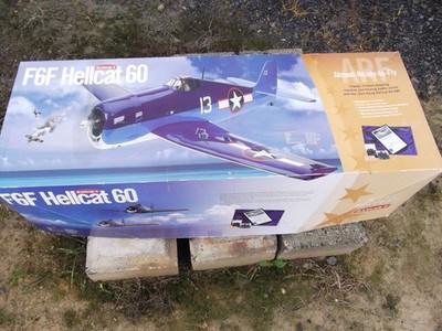 Unused ARF F6F HELLCAT 60 Hobby Radio Control Airplane With Box Very Rare