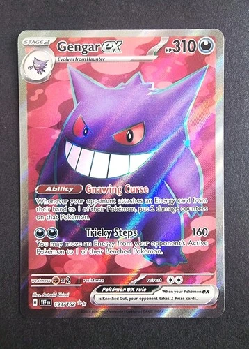 GENGAR ex 193/162 TEMPORAL FORCES Full Art Holo POKEMON TCG SUPER MINT 💎
