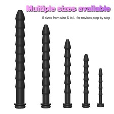 Male Hollow Silicone Sounding Penis Stretcher Urethral Rod Dilator-Plug