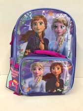 Large Backpack - Disney - Frozen - w/Lunch Bag Elsa/Anna 16" School NEW Girls