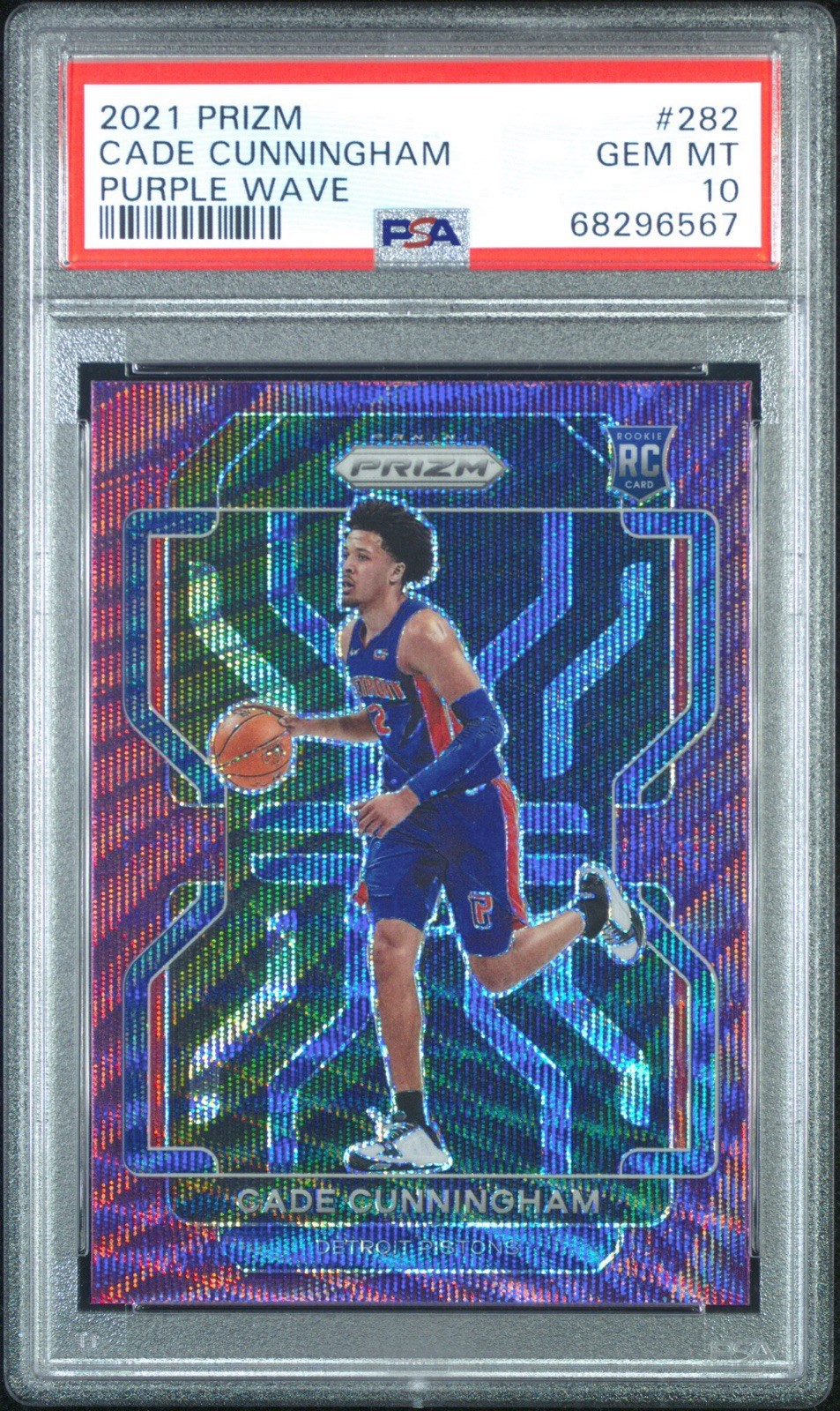 Cade Cunningham 2021 Prizm Rookie Purple Wave #282 Psa 10