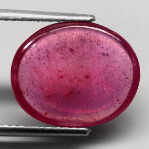 5.18Ct. Natural Gemstone Ruby Pinkish Red Oval Cabochon Mozambique Sparkling! - Picture 5 of 7
