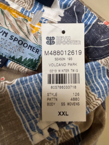 Reyn Spooner Volcanoes National Park Limited Ed Hawaiian Shirt Men's XXL NEW !! - Picture 9 of 11
