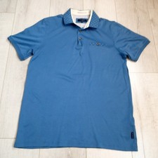 Ted Baker London Men  s Short Sleeve Polo Shirt Blue Size 3