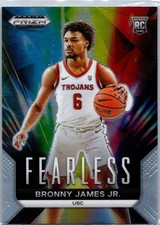 2024 Panini Prizm Draft Picks Collegiate Bronny James Jr. #3 Fearless Silver RC