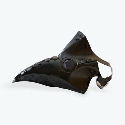 Black Steampunk Plague Doctor Mask Adjustable Strap Halloween Costume