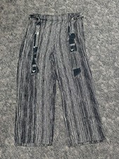 SoftWear By Mark Singer Black Pants Womans Size XL/ G Pull On Wide Leg USA Made