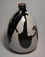 Vintage Mid Century Modern Studio Art Pottery Vase Drip Glaze Signed VAM Ex